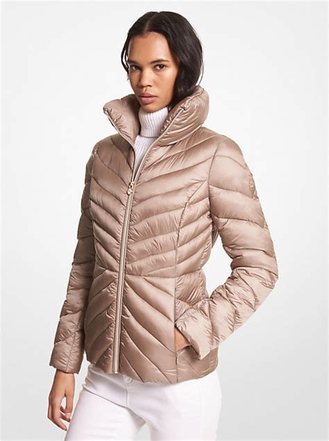 packable down fill michael kors|michael kors reversible puffer coat.